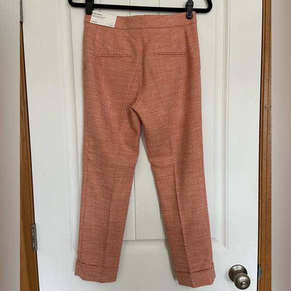 NWT Ann Taylor Petite High Waist Ankle Pant in Plaid Flamingo - Picture 4 of 5